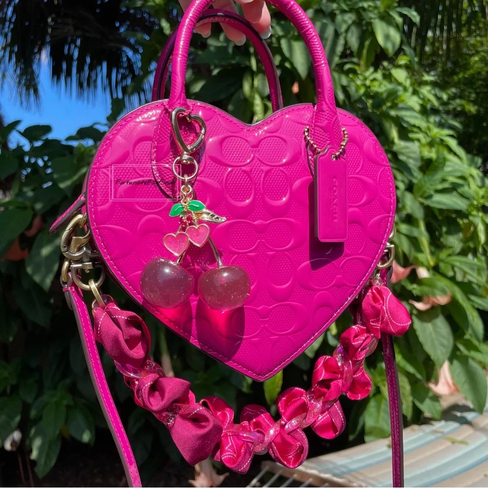 Coach | Bags | Coach Heart Crossbody Purple Pink Magenta Cn60